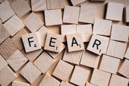 fear written with scrabble letters